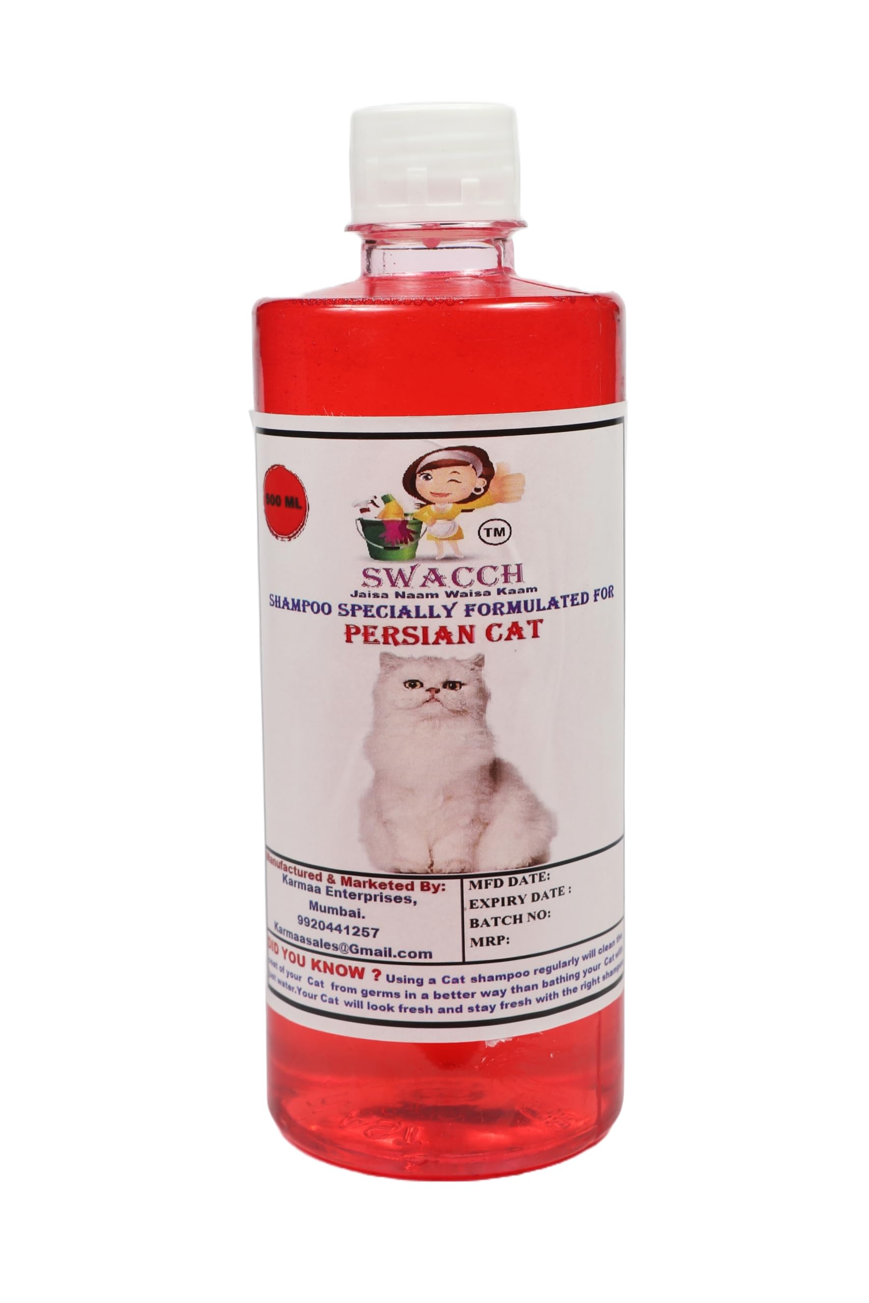 Swacch Shampoo Specially Formulated For Persian Cat (500 Milliliter) Strawberry (B0BVFXQ1ZS) Amazon Price History, Amazon Price Tracker