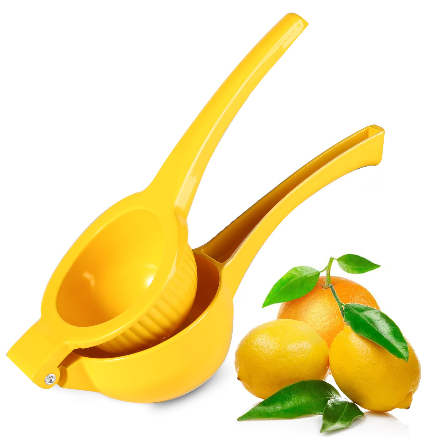 TEZZ Extra Large Citrus Squeezer, Premium Heavy Duty Mental Handhelp Juicer for Lemon, 3.5 Inch Hand Press Lemon Juice Squeeze, Lime Squeezer Bar Tool, Manual Citrus Press