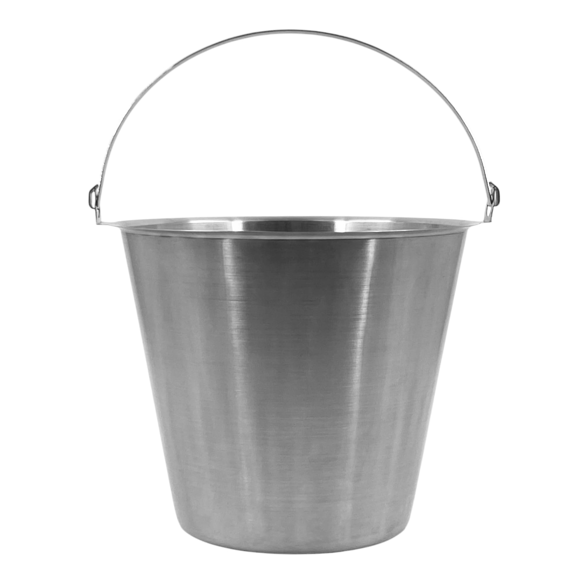 Chabrias Ltd Silver 12 Litre Stainless Steel Food Catering & Ice Bucket With Handle, Large Capacity, Parties, Events, Chilled Drinks,