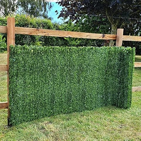 Artificial Conifer Hedge Plastic Privacy Screening Garden Fence 1m High x 3m Long (3ft 3" x 9ft 10") Cover