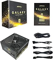 Vista 4 de Apevia ATX-GX850W Galaxy 850W (sin conector PCIe 5.0 y Gen 5 12VHPWR) Fuente de alimentación semimodular para juegos PFC ATX activa