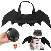 Cat Bat Wings Costume Set with Mask and Bells for Cats Small Dogs