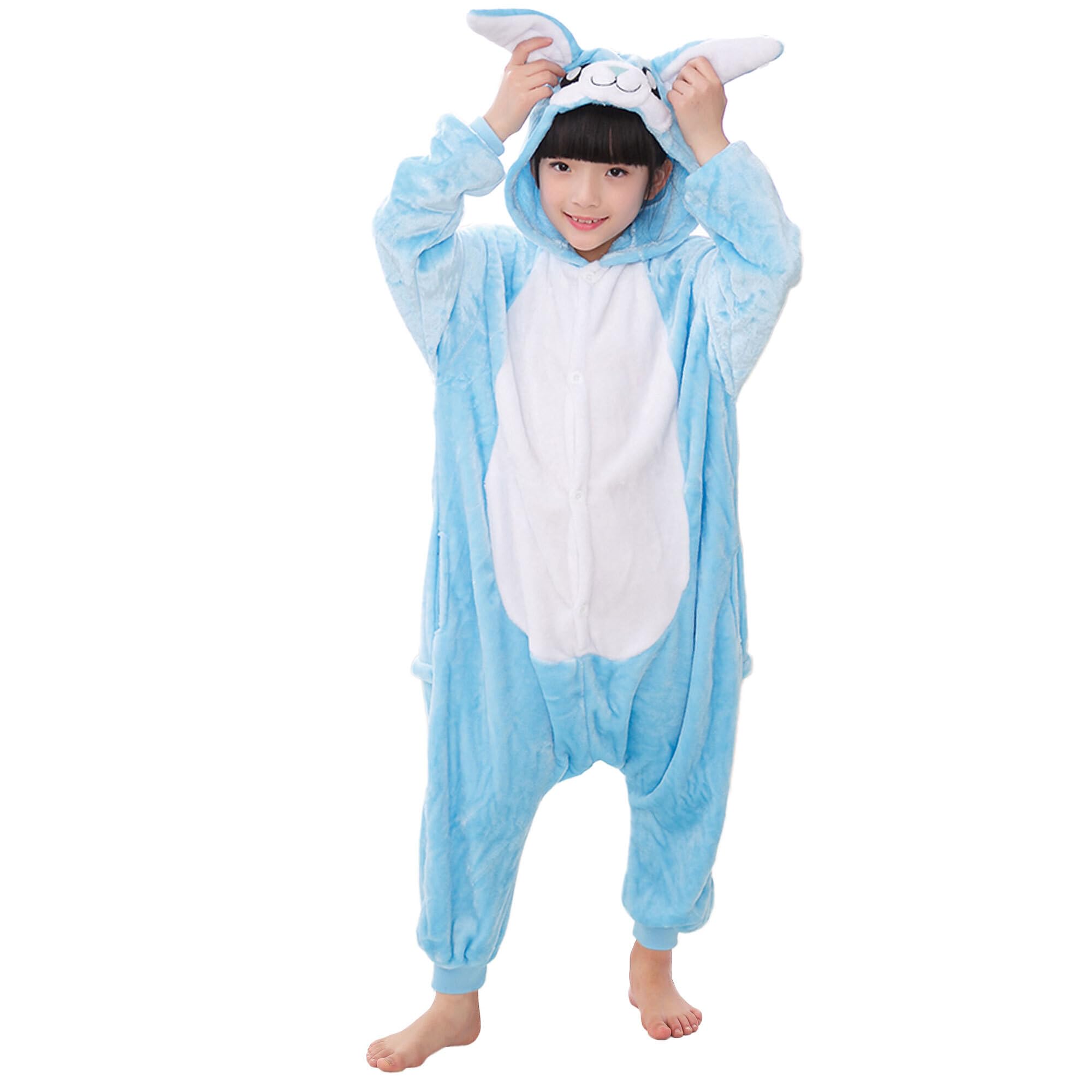 WAFUNNEKids Rabbit Costume Cosplay Halloween Easter Animal Onesie for Boys Girls Child