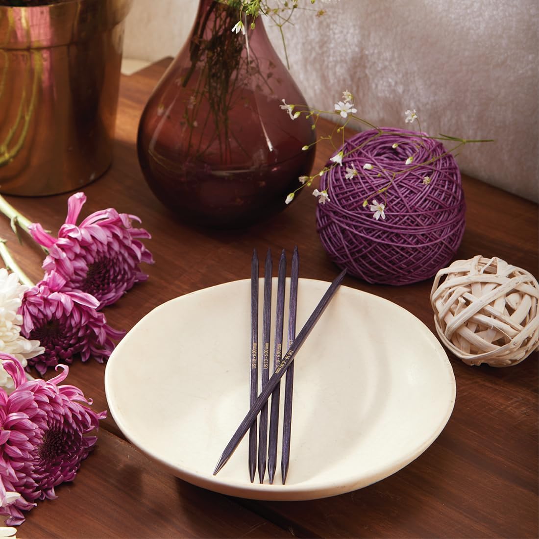 KnitPro J’Adore Cubics Double Pointed Needles 6" (15cm) | US Size 10.75 (7mm)