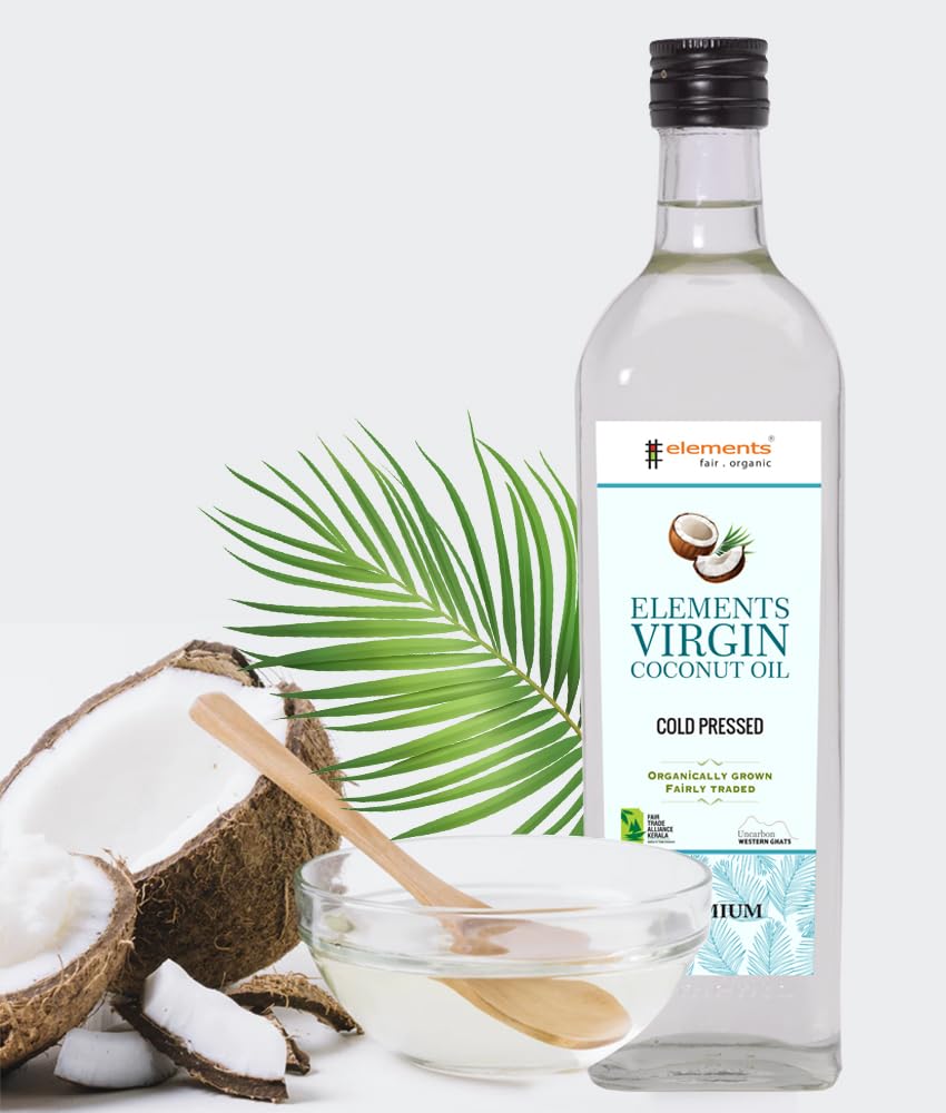 Elements Fair Organic Virgin Coconut Oil - 750ml - Cold Pressed, Organically Grown Fairly Traded. Unrefined - 100% Natural and Pure - Ideal for spreads, salad dressings and wellness regimens. (B01M72LCIQ) Amazon Price History, Amazon Price Tracker