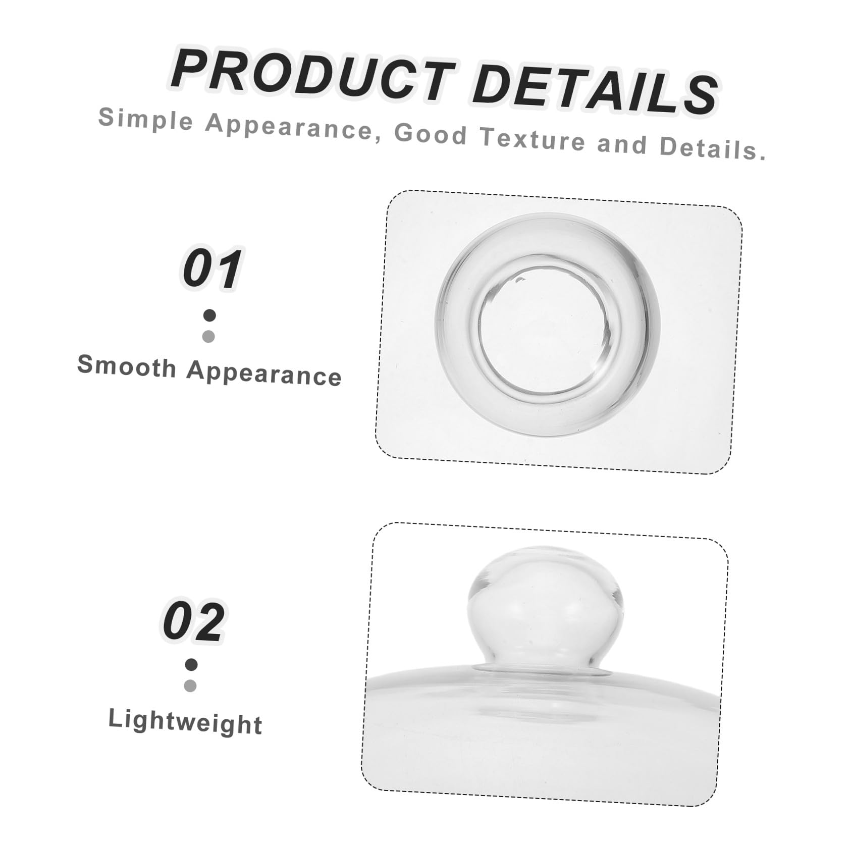 FRCOLOR Couvercle en Verre à Gâteau Transparent sans Plomb Dôme et Poignée Ronde, pour Conserver Les Aliments Lors Cuisson