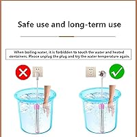 Vista 8 de Calentador de inmersión de ebullición rápida de 2000 W: compacto y portátil, apagado automático de seguridad, diseño resistente al óxido para baños