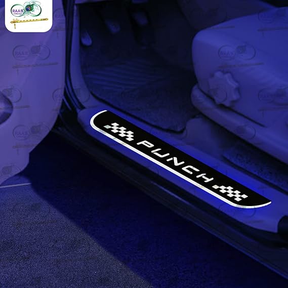RAA_S LED Car Door Footsteps Sill Plates Scuff Plates Compatible with