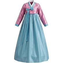Women Hanbok Dress Korean Traditional Long Sleeve Palace Costume Cosplay Floral Embroidery Top Skirt
