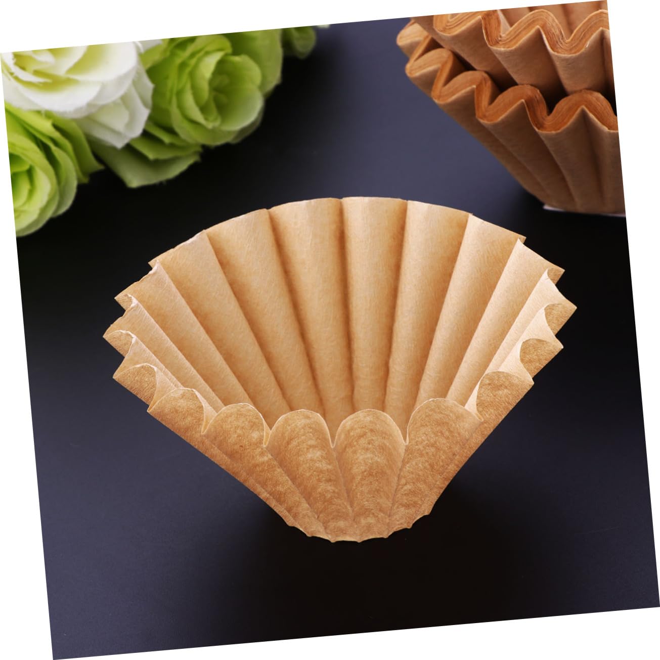 TOPBATHY 100 Piezas filtros de de mano para cafe papel de filtro de cafe de de cono de americano cono gotero de tera de