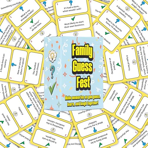 Family Bonding Game Filled with Conversation Starters - Fun Family Games for Kids & Adults - Family Activities - Family Games for Game Night - Guessing Games - Ages 8+, 3-8 Players, 30 Mins