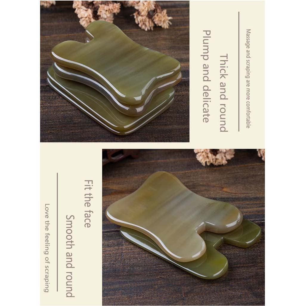 WZX Compresse Gua Sha, Strumento di Massaggio Naturale per la Cura della Pelle, Bordo Gua Sha per la Schiena del Viso, Ringiovanimento della Pelle, Riduce Il Gonfiore, Massaggiatore Terapia per Viso