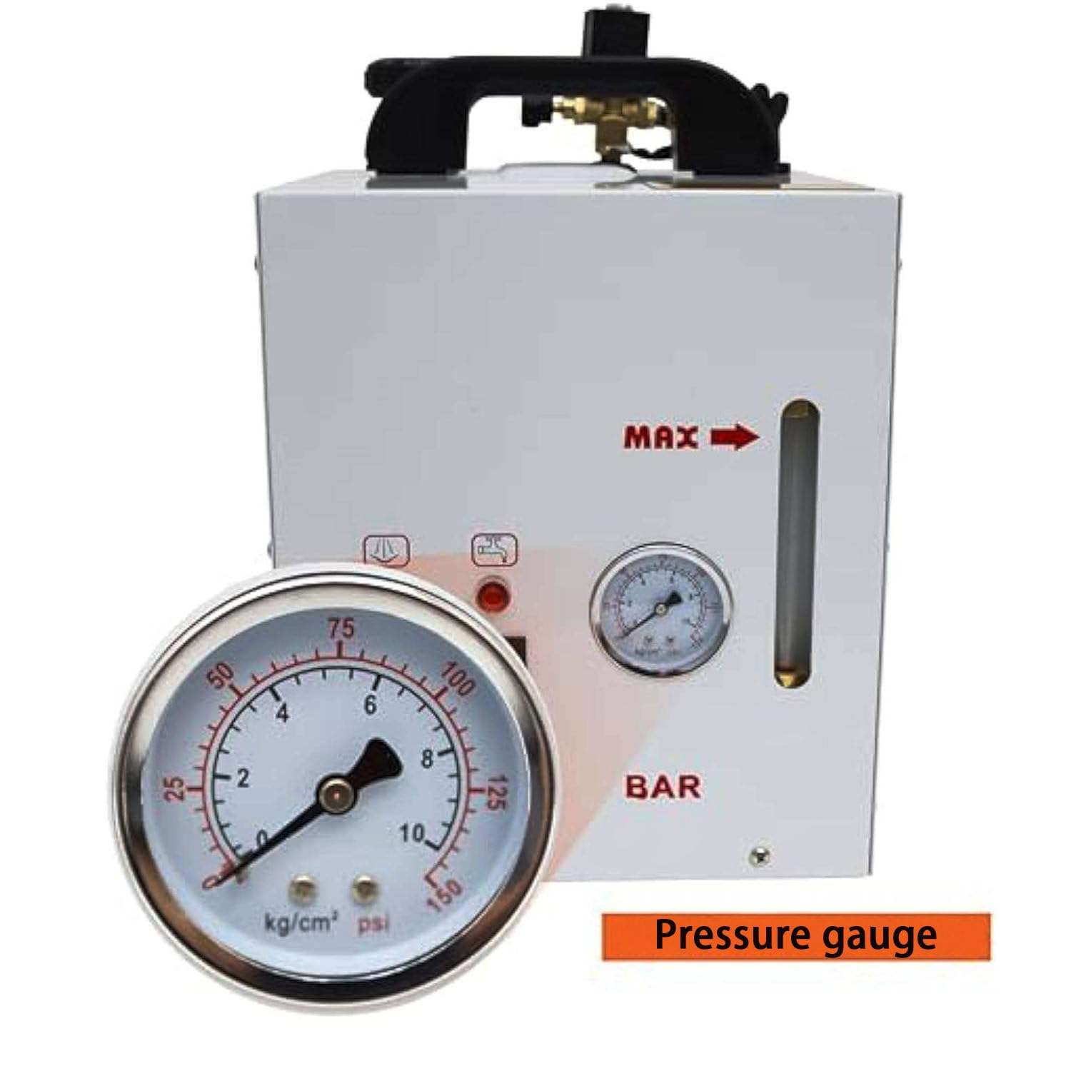 żElazko Parowe 1600 W, Stal Nierdzewna, Parownica Do Ubrań, Zbiornik 4 L, Regulacja Temperatury, RęCzny Kocioł Parowy Z Manometrem, PrzemysłOwa Stacja Do Prasowania Parowego