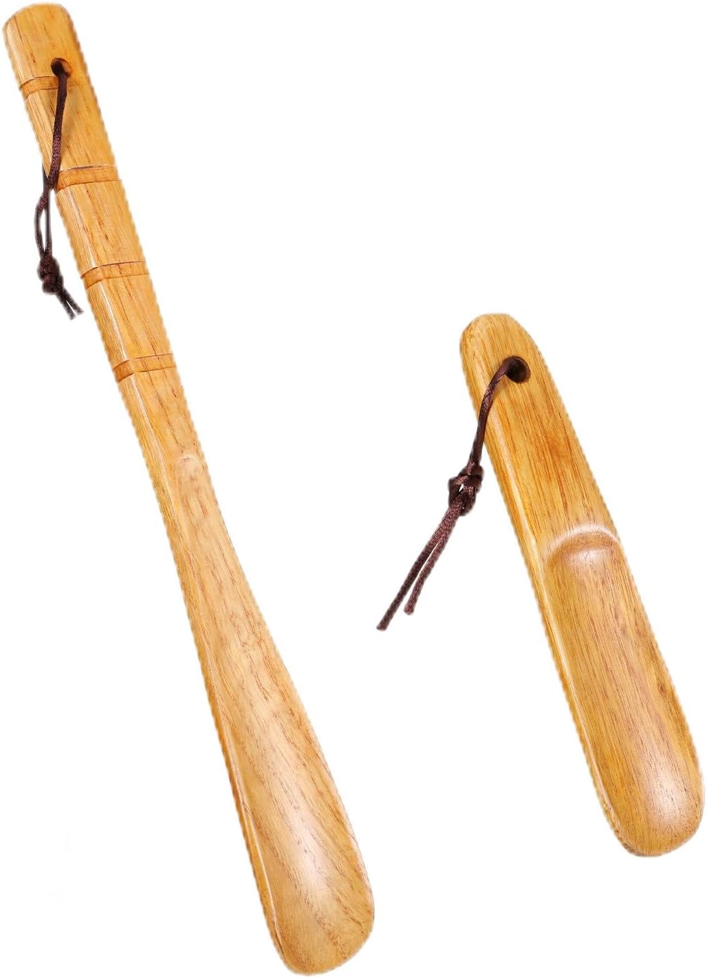 2 Calzadores de Zapatos de Madera - Largo 33cm y Corto 16cm