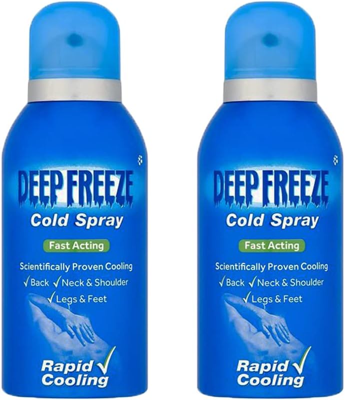 2x75ml Fast Pain Relief Cold Spray Injuries Muscle Strains Joint