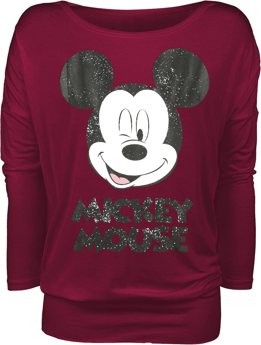 Disney Micky Maus Twinkle Frauen Langarmshirt rot, Fan-Merch, Filme M