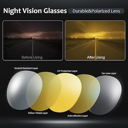 Vista 4 de Br'Guras - Gafas de sol polarizadas de gran tamaño para usar sobre lentes de prescripción para hombres y mujeres