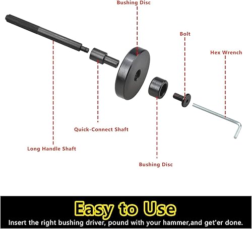 Miniatura 3 de Toolbox - Juego de 51 piezas de herramientas de disco de presión para cojinetes de buje personalizado 0709-2559in