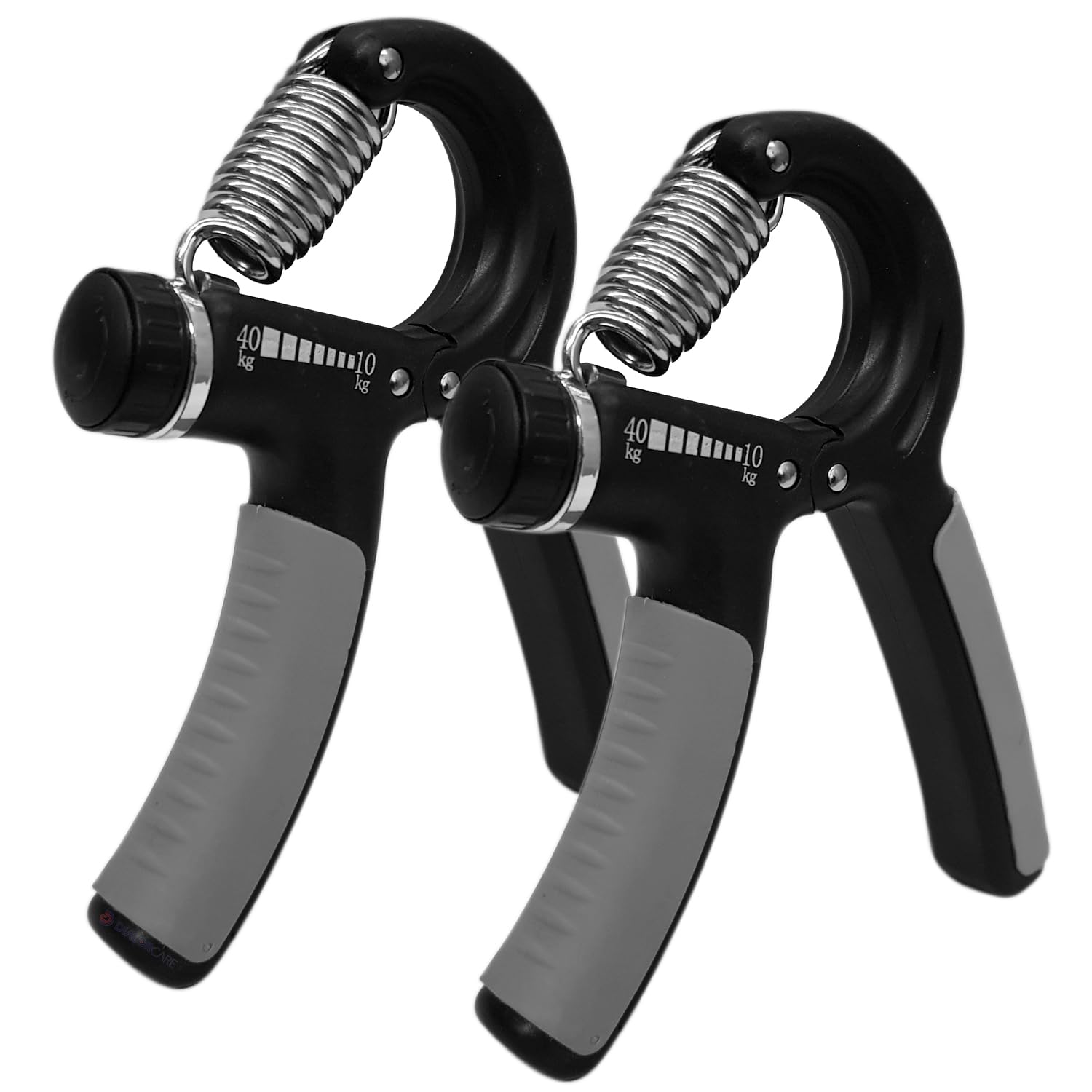 DIALDRCARE Hand Grip Exerciser for Muscle Building and Injury Recover (Pack of 2) (DARK GREY)