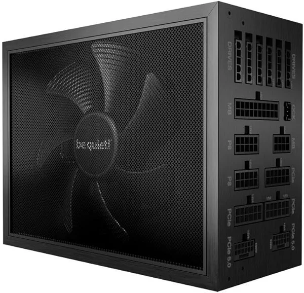 be quiet! Dark Power Pro 13 1300W Power Supply | ATX 3.1 Compliant | 80 Plus Titanium | Digital Regulation for PCIe 5.0 and PCIe 6+2 Graphics Cards, | 2X 12VHPWR Cable Included | BN500