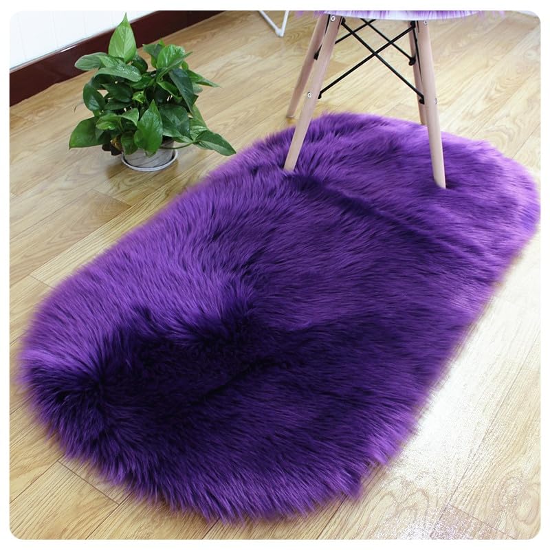 Tapis en peau de mouton synthétique haut de gamme imitation laine
