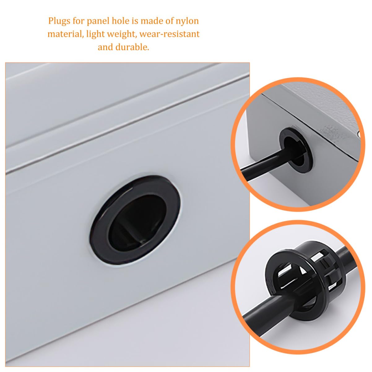 SOLUSTRE 600pezzi Passacavi Grommet Nylon Per Guarnizioni Per Cablaggio Facili Installare Proteggono e Mantengono