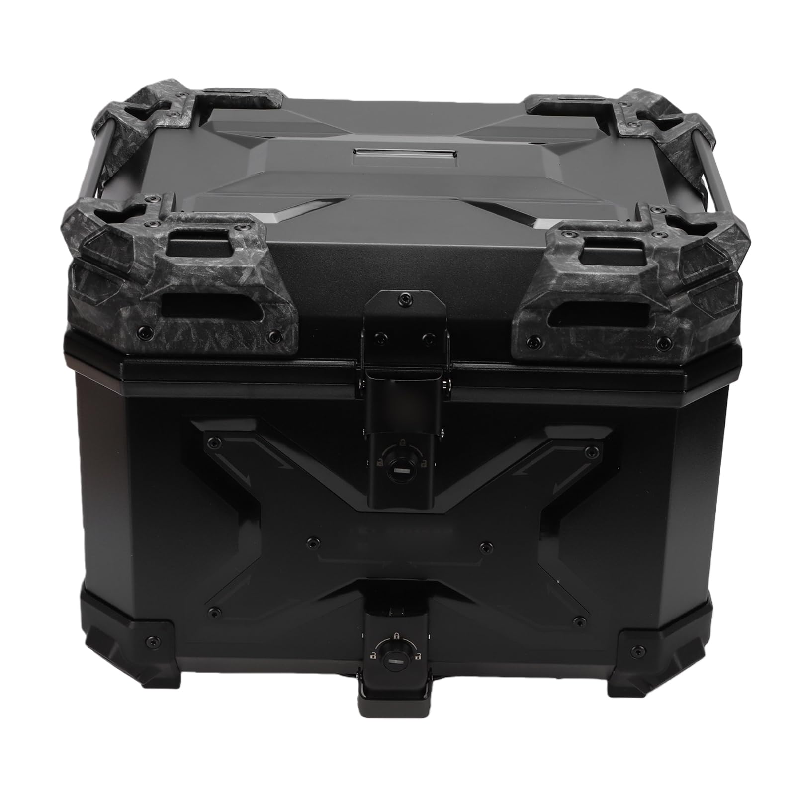 Baúl para Motocicleta de 45 litros, Caja de Maletero con Bloqueo Impermeable de Aleación de Aluminio con de Bloqueo Antirrobo de Doble Llave para Motocicletas con