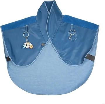 Parrot Non-Scratch Shoulder Protector Cape - Mess-Resistant Bird Shawl with Small Bell for Pet OwnersBlue,for Plus