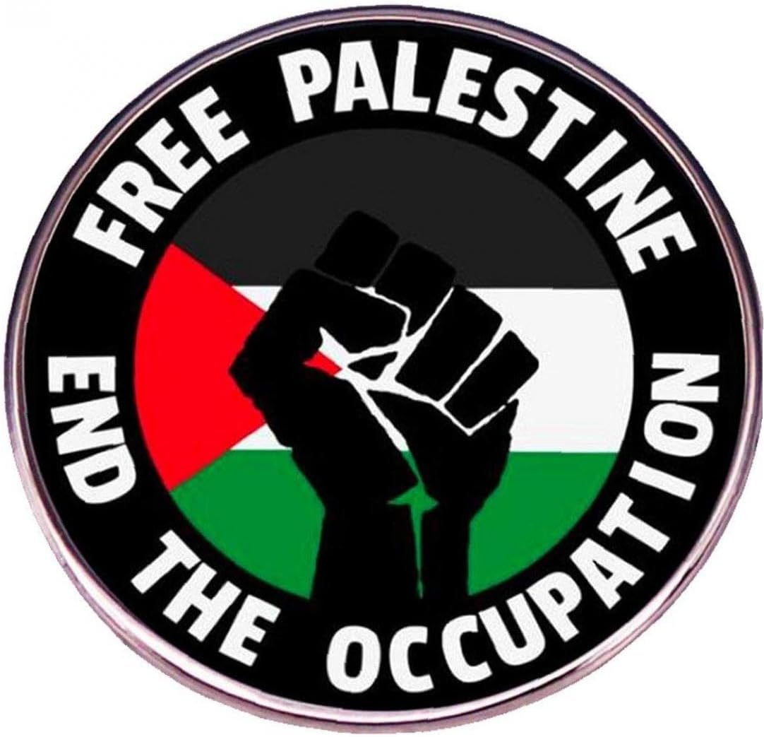 Amazon.co.jp フリー・パレスチナ・ブローチ ピンズブローチ 金属 合金バッジ アクセサリー 1枚入 ファッション