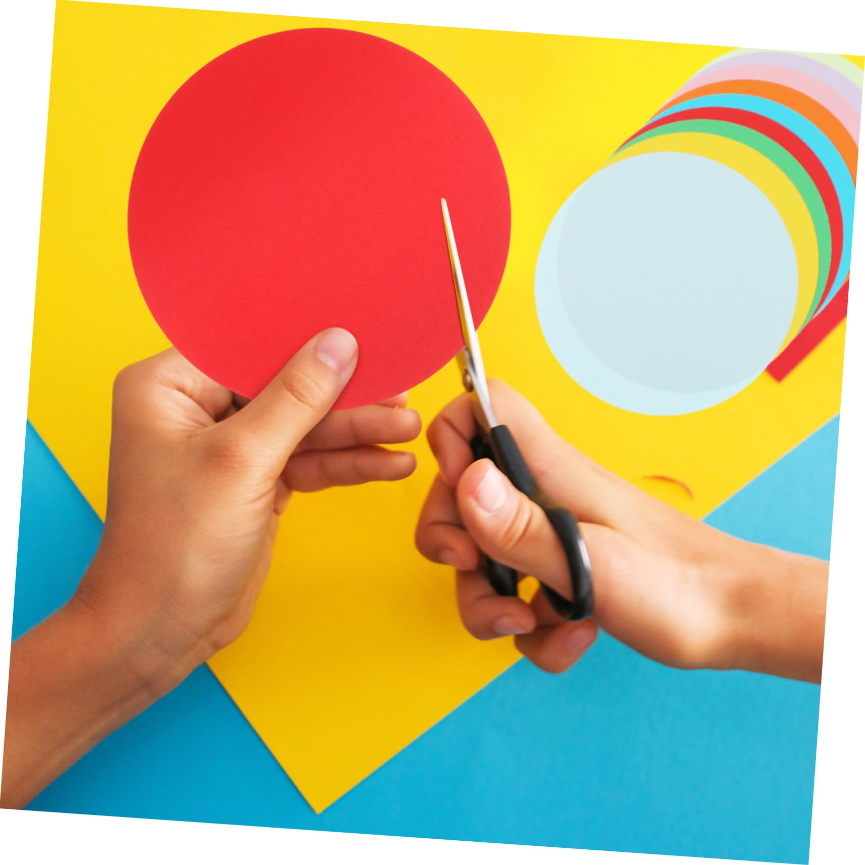 Uonlytech Origamipapier Rund 500 Blatt Buntes Faltpapier 15x15cm Robustes Bastelpapier Selbstgemacht Kinder Basteln Dekoration