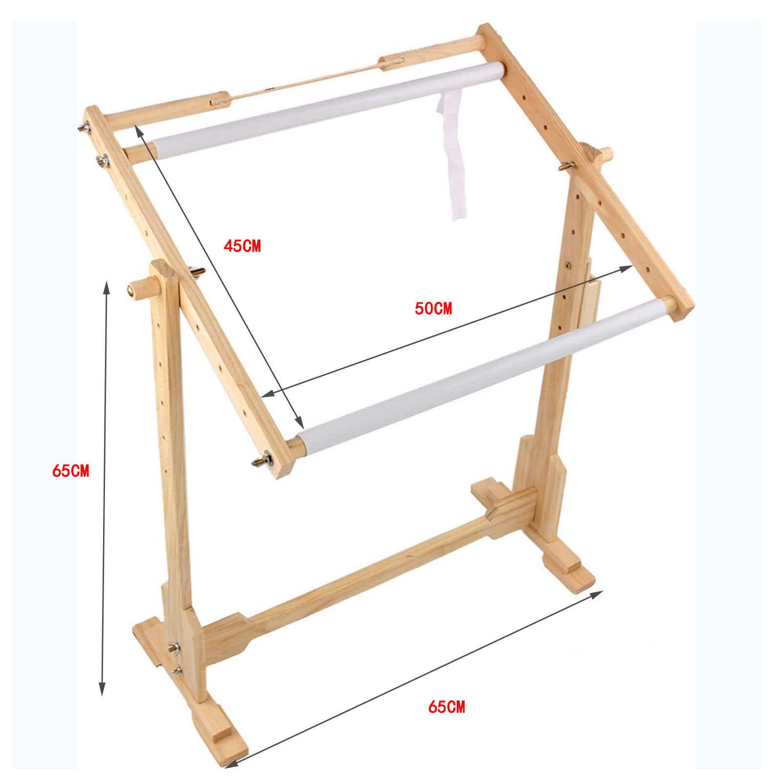 Support réglable en bois pour point de croix avec rotation à 360 ° pour projets d'aiguille, de broderie et de tapisserie