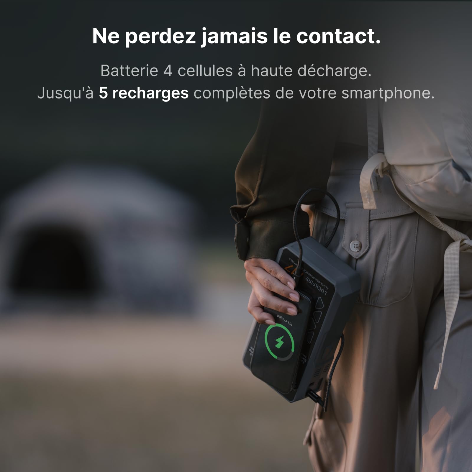 M7 Certifié TÜV Booster Batterie Voiture, SmartIgnition 12V Compresseur à Air Portatif, Gonfleur Pneus Voiture avec Batterie Externe 60Wh, pour Moteurs 10L Essence et 8.5L Diesel