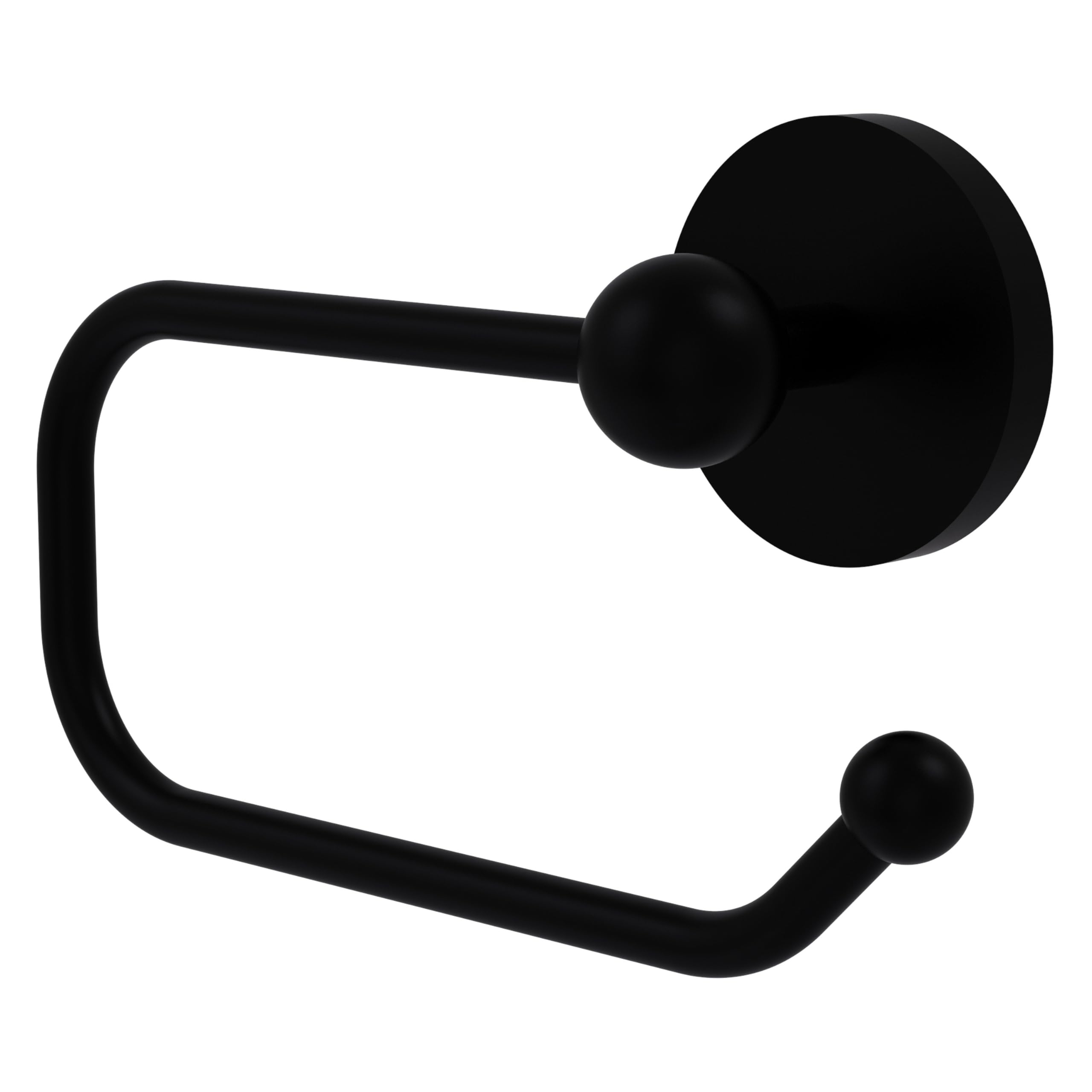 Allied Brass 1024E-BKM Skyline Collection Euro Style Tissue Toilet Paper Holder, Matte Black