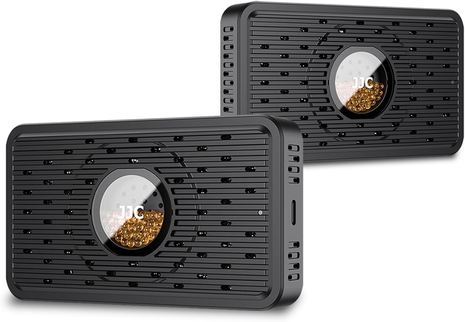 2-Pack Reusable Desiccant Dehumidifier with 70g Silica Gel, Portable Moisture Absorber for Gun Safe, Camera Lens Electronic Dry Cabinet, 3D Printer Filaments Storage & Guitar Bag, USB-C Charging