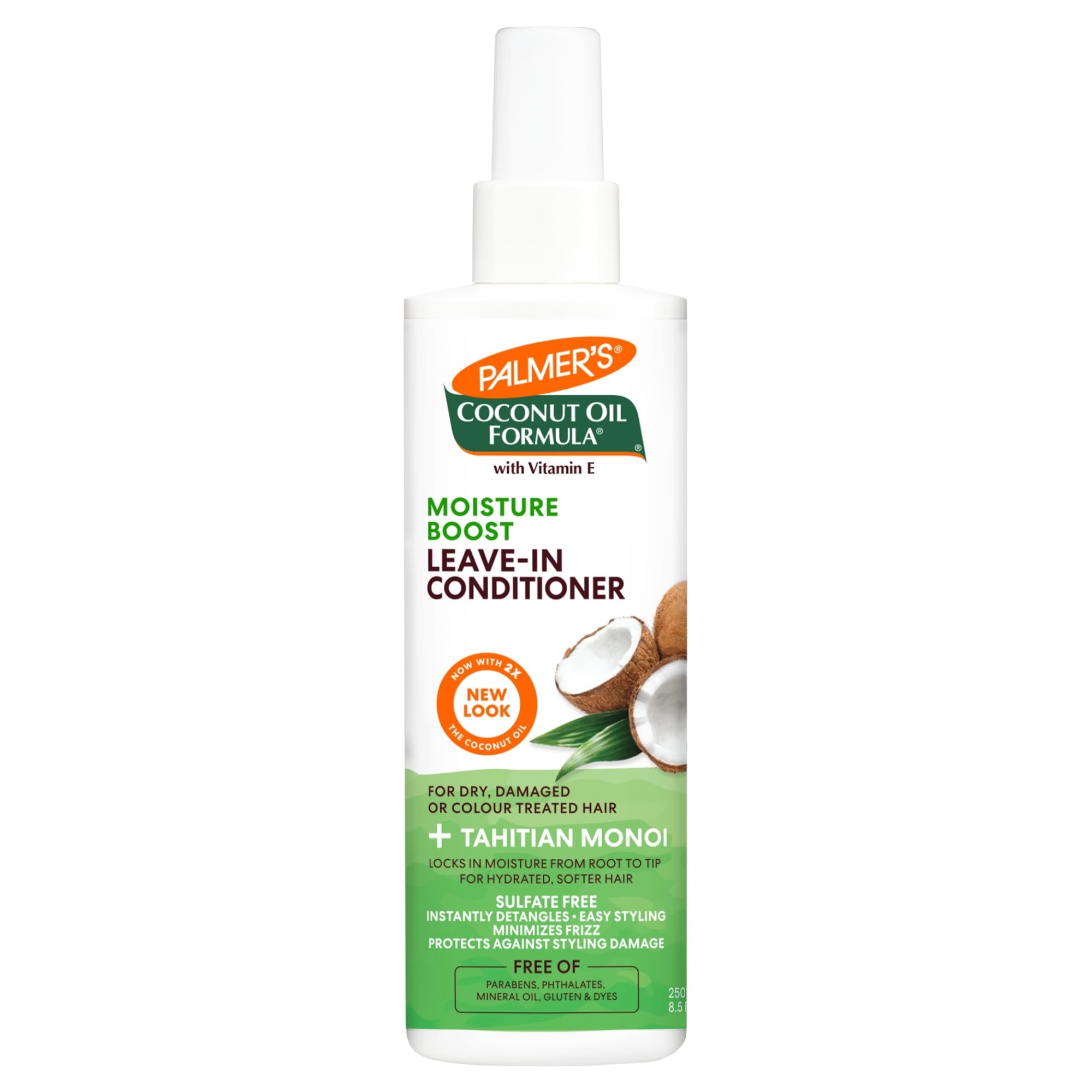 Coconut Oil Leave-In Conditioner by Palmers for Unisex - 8.5 Fl Oz (Pack of 2) Conditioner