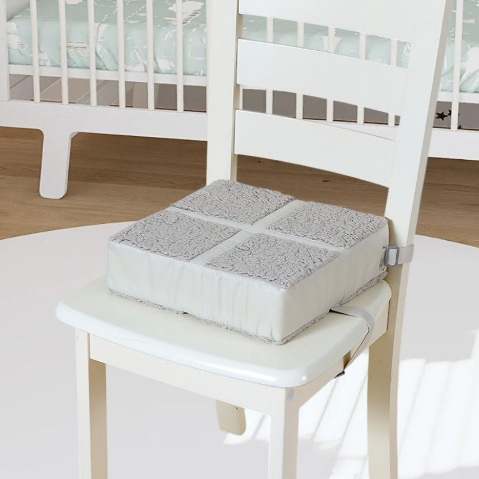 Seggiolino Rialzato per Bambini per Sala Da Pranzo, Facile Da Pulire, Comodo, Lavabile, Antiscivolo, Cuscino Rialzato per Seggioloni, Grigio, Taglia unica bambino