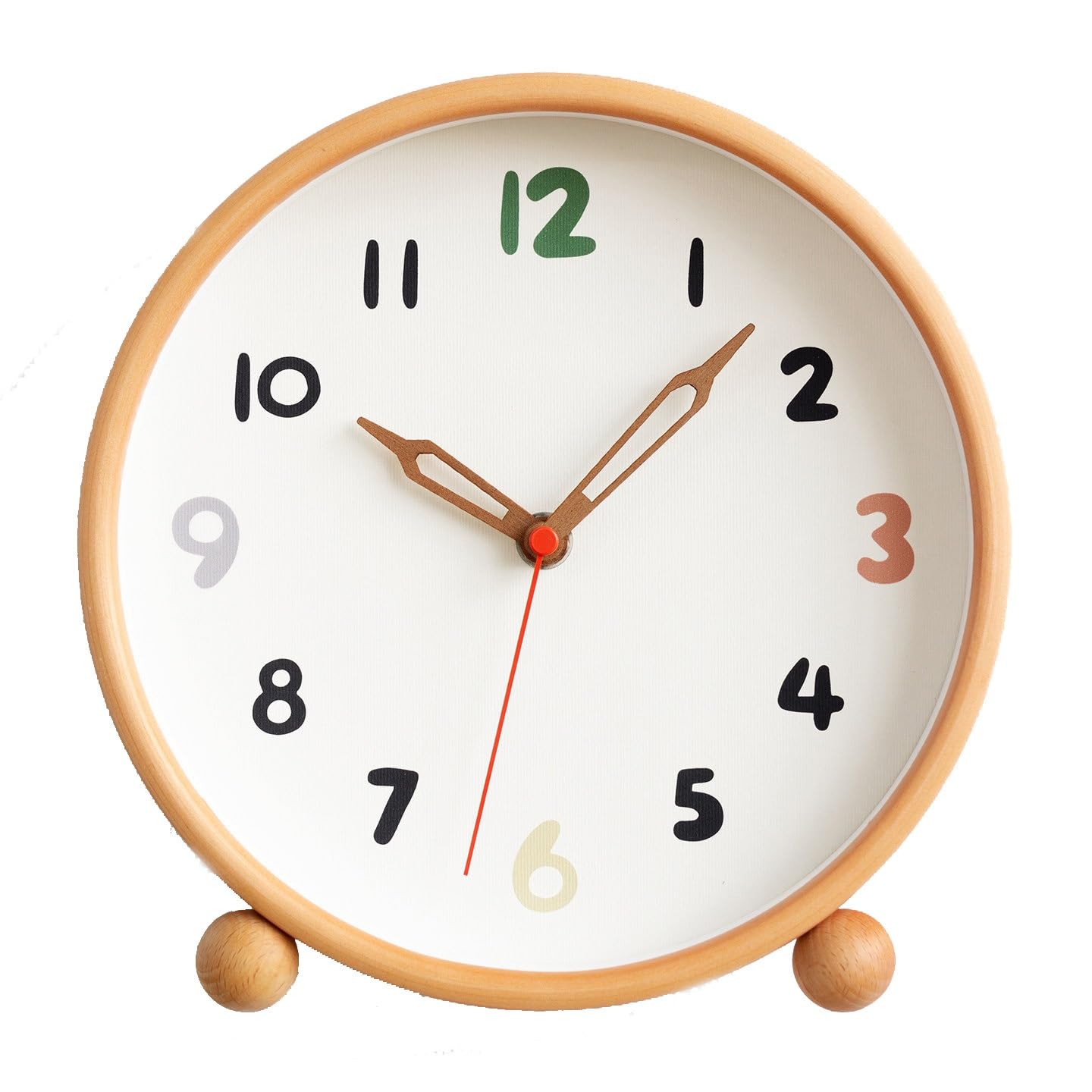 S5b8W3g7 Mantel Clocks Elegant Solid Wood Desktop Clock for Living Room Decoration - Timeless Design & Functionality Decorate(Natural,10 inches)