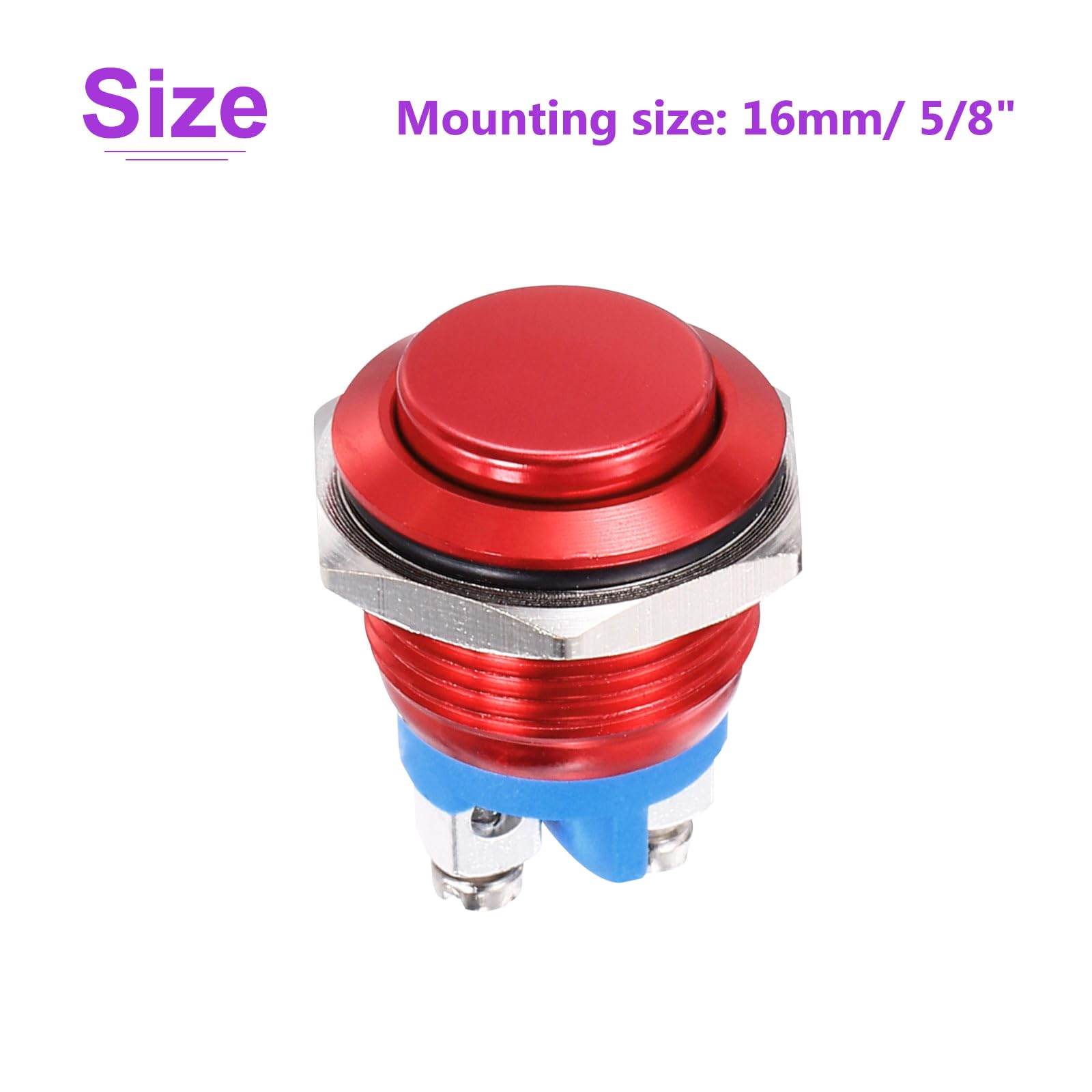DMiotech 2 Pcs 16mm / 5/8" Push Button Switch - Image 4