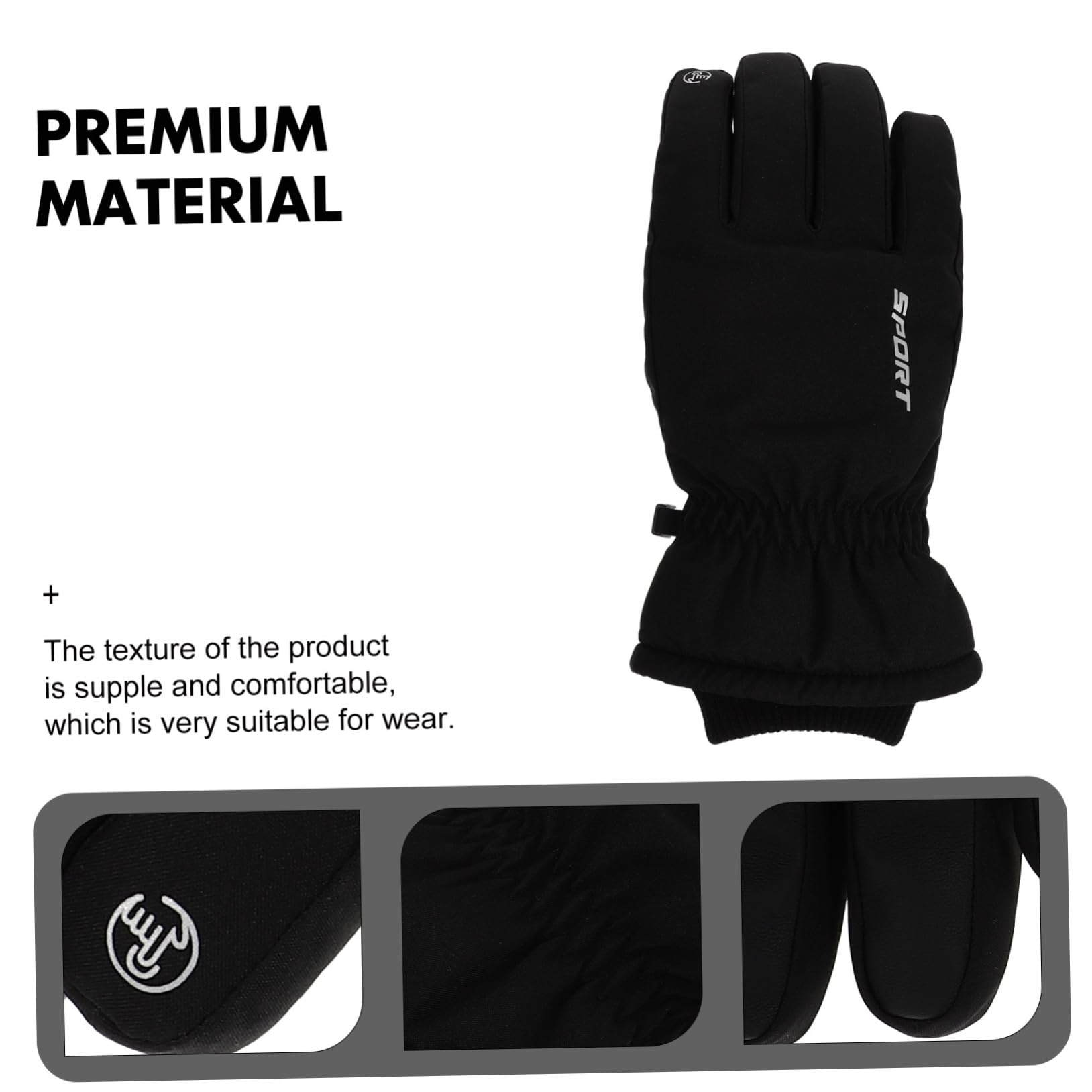 Didiseaon Men's Outdoor Sports Gloves Waterproof and Cold-Proof Ski Gloves Touch-Sensitive Durable and Comfortable