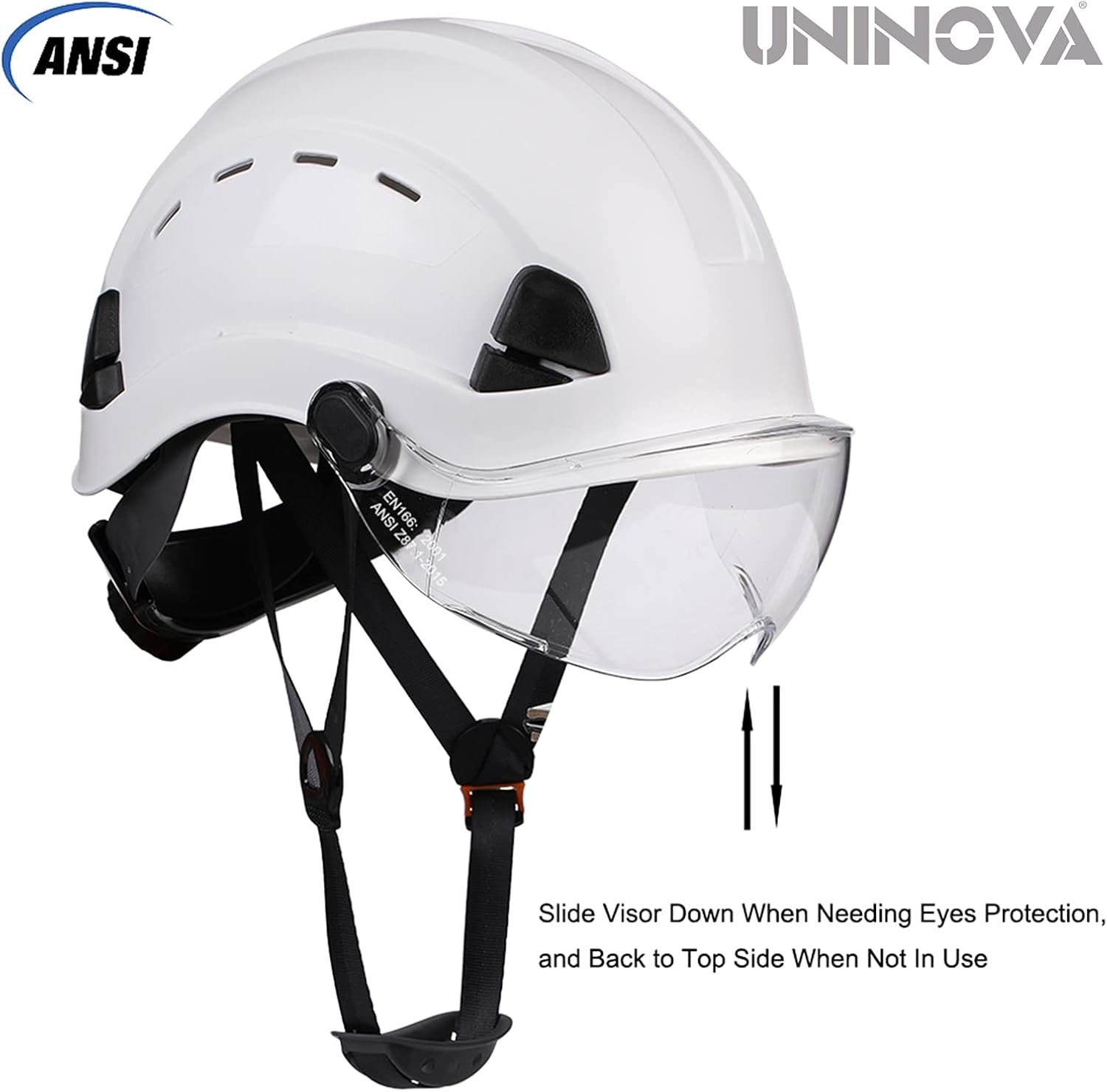Buy UNINOVA Safety Hard Hat with Visor ANSI Z89.1 Approved Vented
