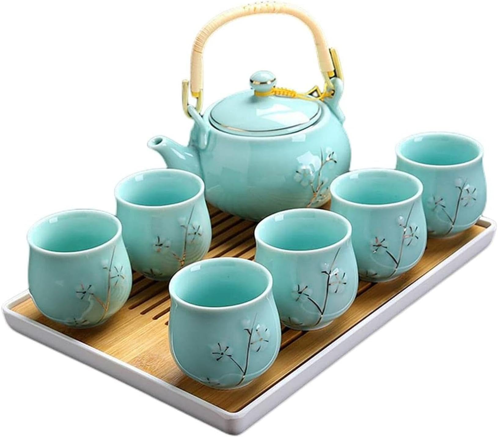 Amazon.co.jp: 茶器セット 陶器 ティーセット 8点セット 和風 急須