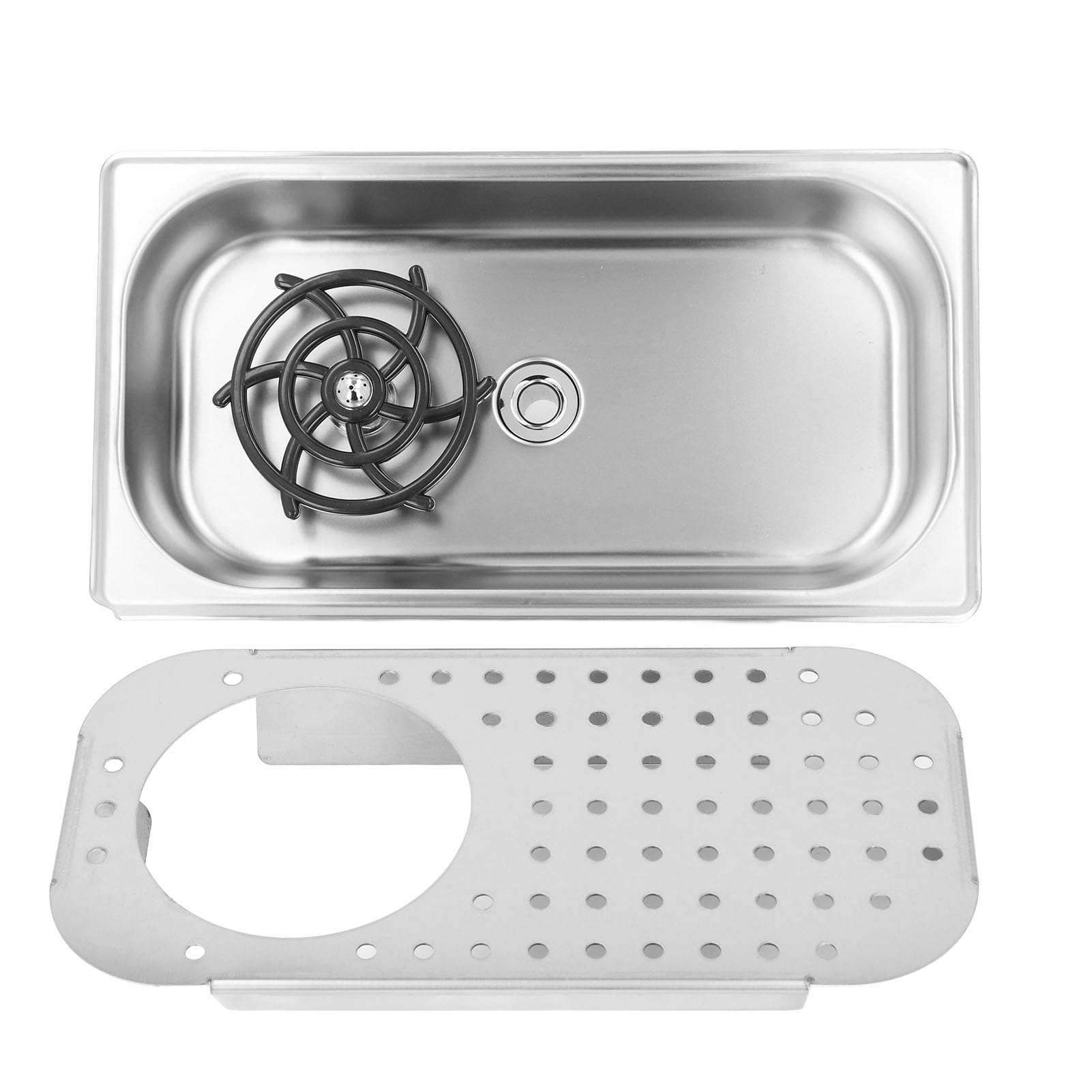 Enjuagadora de Jarras Lavadora Automática de Alta Presión Lavavasos Automáticos Electrodomésticos Equipos de Lavado para Fregadero de café, Lavadoras de Vidrio (Acero