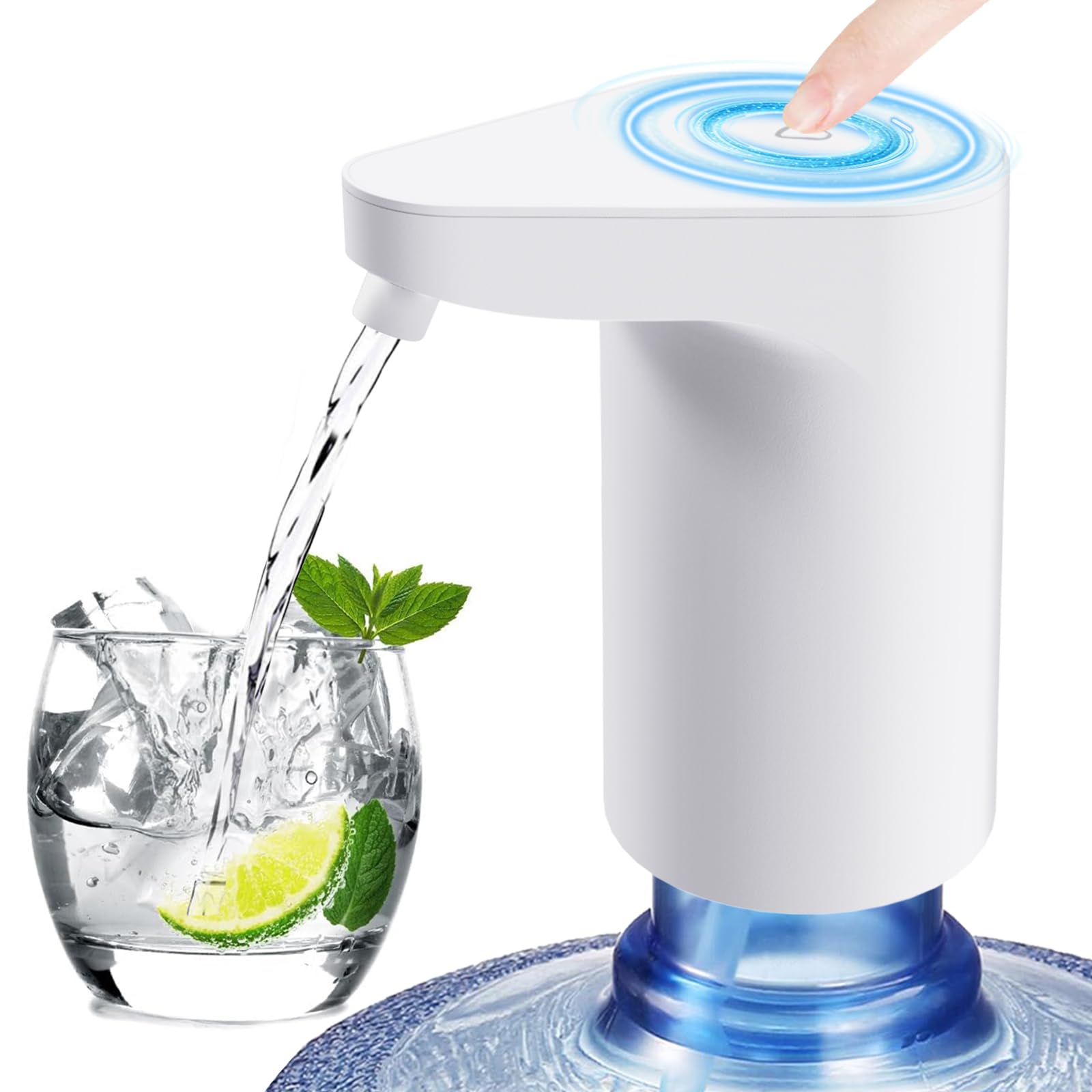 ABHJATA Automatic Water Dispenser Pump for 20 Litre Bottle, USB Rechargeable Water Can Pump, Food Grade Portable Water can Dispenser for Home, Office-White(1500mAh Battery) (B0CFF1N27F) Amazon Price History, Amazon Price Tracker