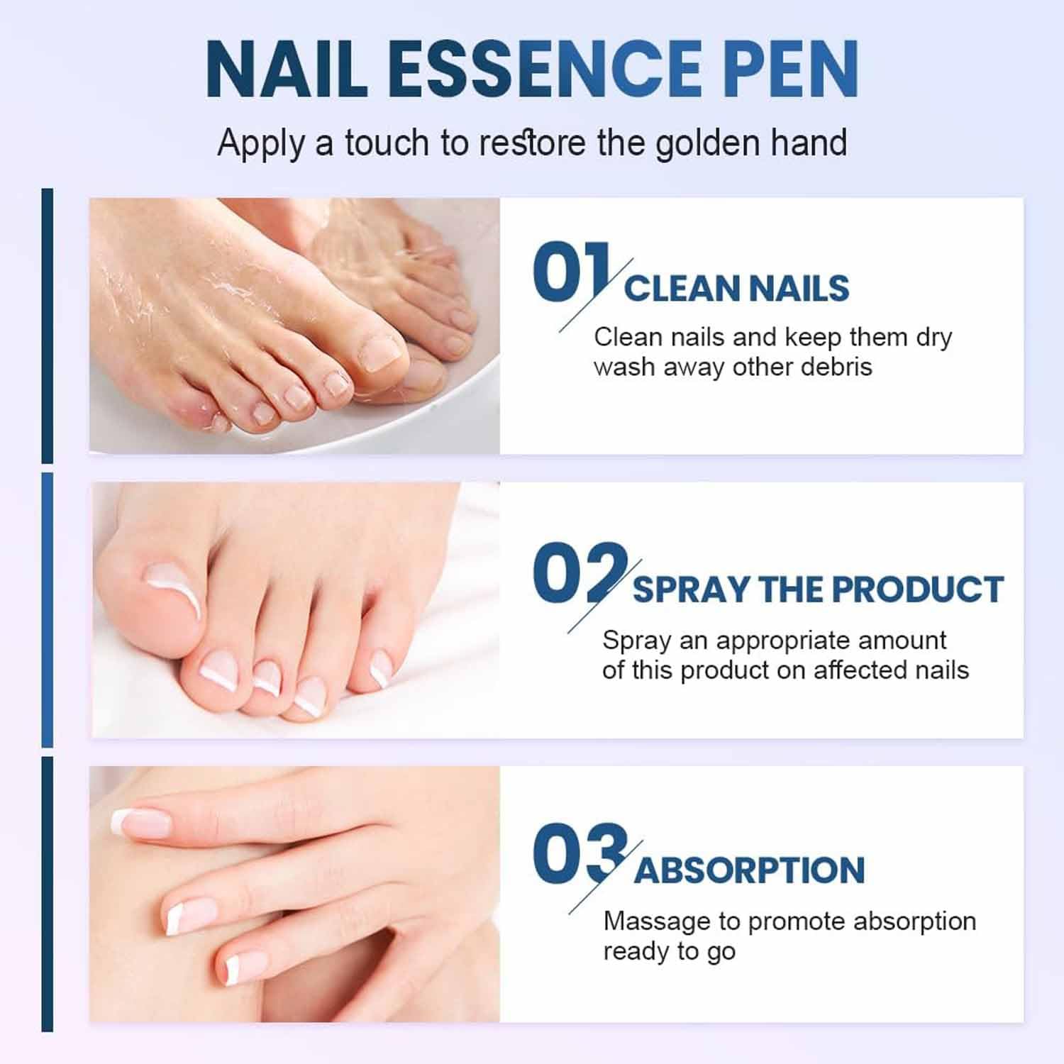 3 pezzi Spray Idratante Per La Cura Delle Unghie,Cura Nutriente Per Unghie Danneggiate Delle Mani E Dei Piedi,Mantiene I Piedi Freschi E Asciutti Tutto Il Giorno,Non Grassa,Per Tutti I Tipi Di Unghie