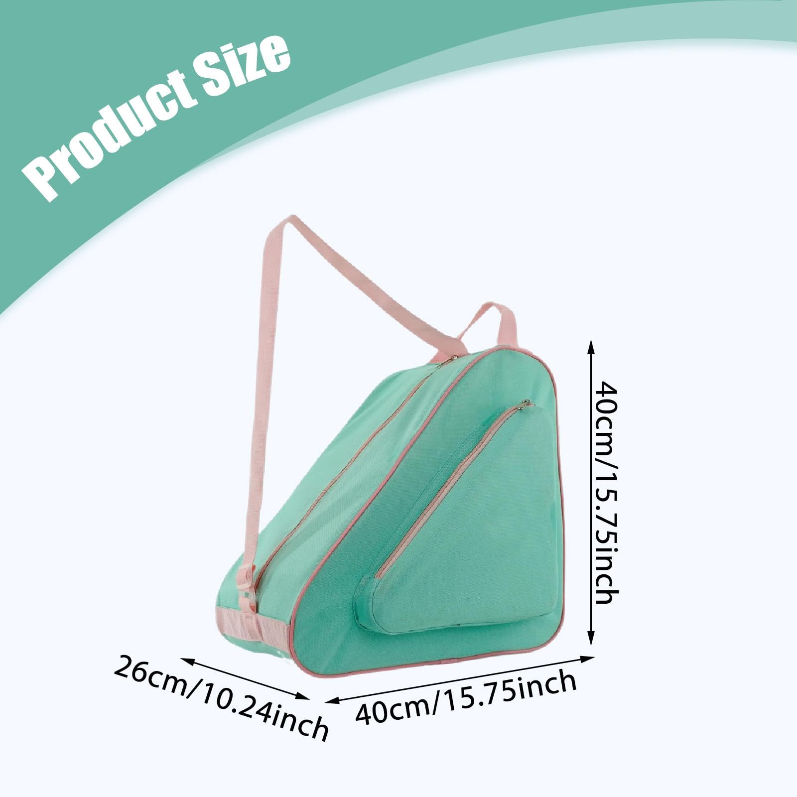 Gralara Sac de Rangement Patins Sac Roller Organisateur Grande Capacité Compartiments Multiples Bandoulière Réglable Portable Pliable Convient aux Sports