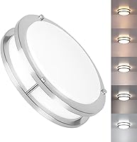 Vista 19 de Paquete de 2 luces de techo negras, luz de techo LED de montaje al ras de 13 pulgadas, iluminación de dormitorio infantil con 5CCT