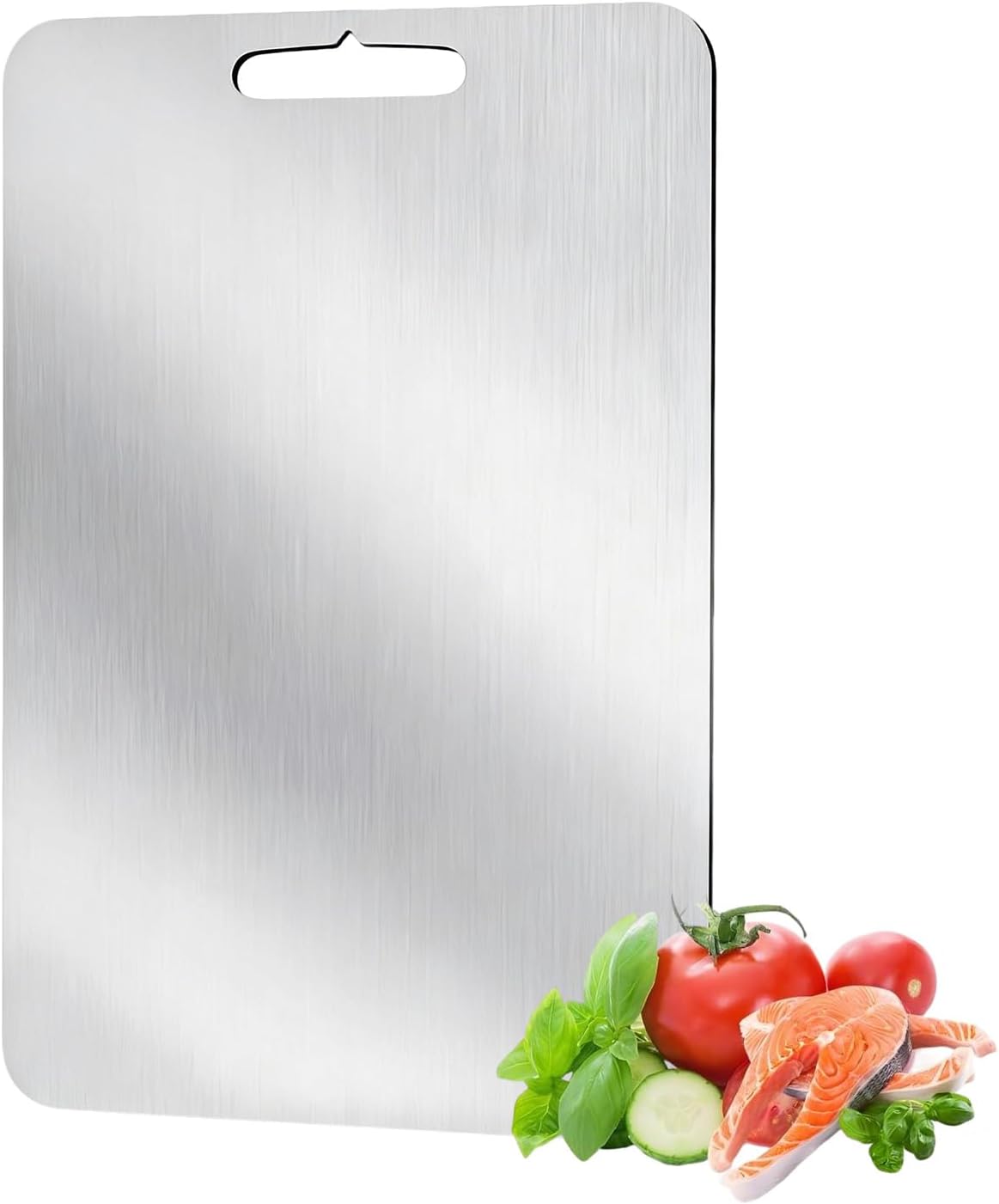 Titanium Cutting Board - 2026New Upgrade 100% Pure Titanium Cutting Boards for Kitchen Double Sided Non Toxic Titanware Cutting Board,Hygiene Durable Dishwasher Safe Chopping Board (15"L x 11"W)