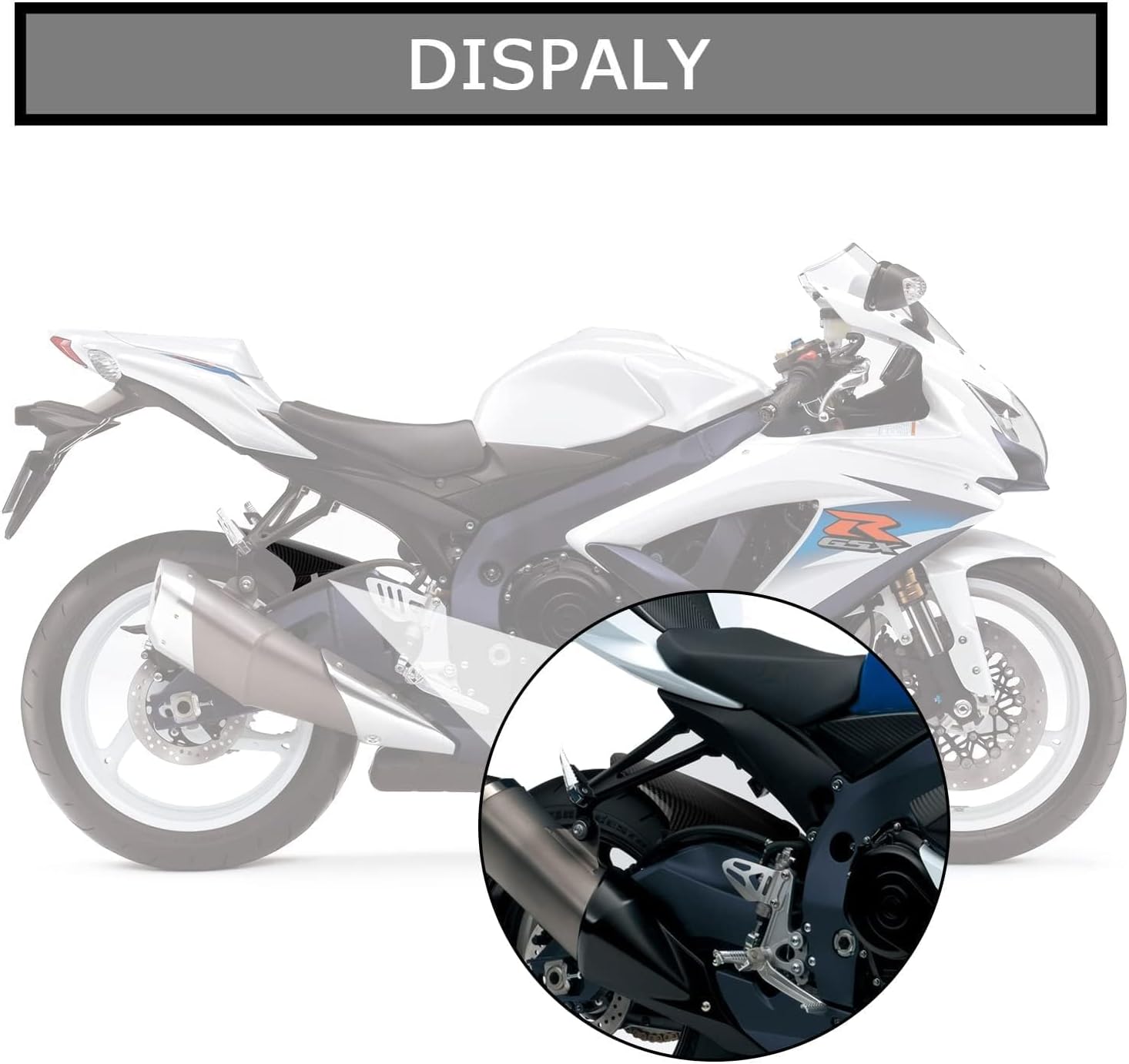 Motorcycle Rear Fender Mudguard Fairing, PSLER Carbon Fiber Rear Fender Mudguard Tire Hugger for GSXR600 750 K6 K8 2006-2010