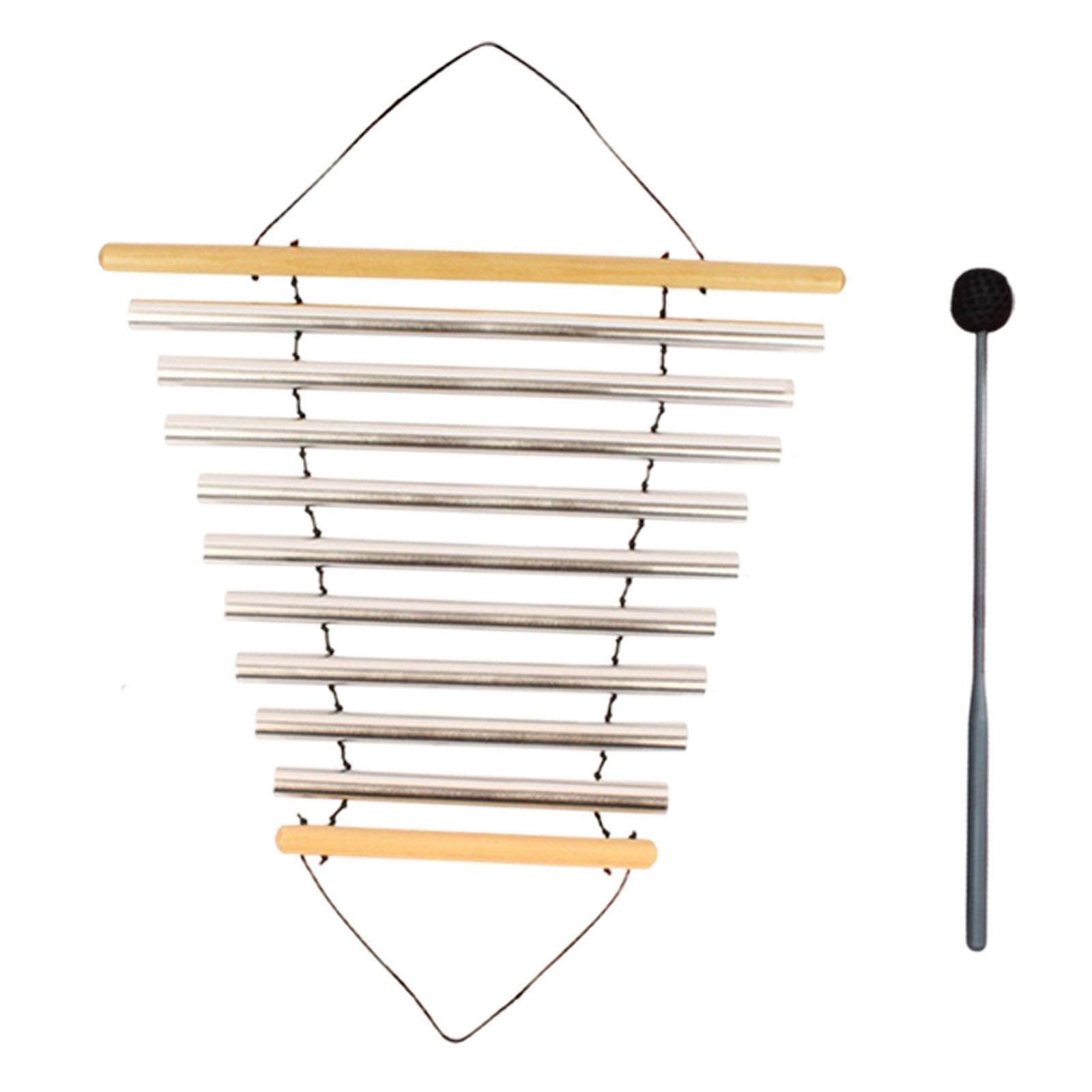 Colaxi Meditation Chime with Mallet, Bath Instrument, Tubular Chime, Meditation Bowl Sound, 9 Tones