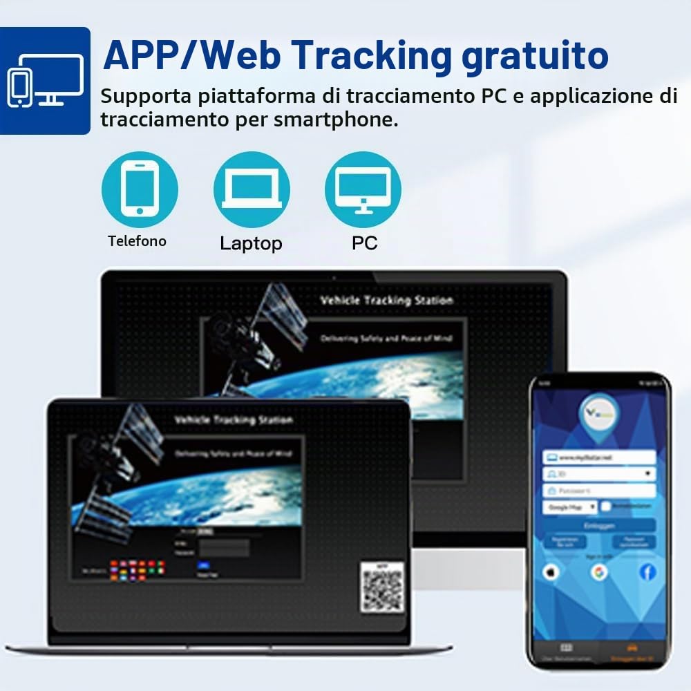Micro Localizzazione GPS Spia con App Gratuita, Anti-perso/Antifurto, GPS Tracker per Auto Bambini Anziani Potente Magnete Monitoraggio in Tempo Reale, Microfono, Recinzione elettronica, Pista storica